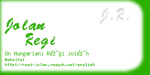 jolan regi business card